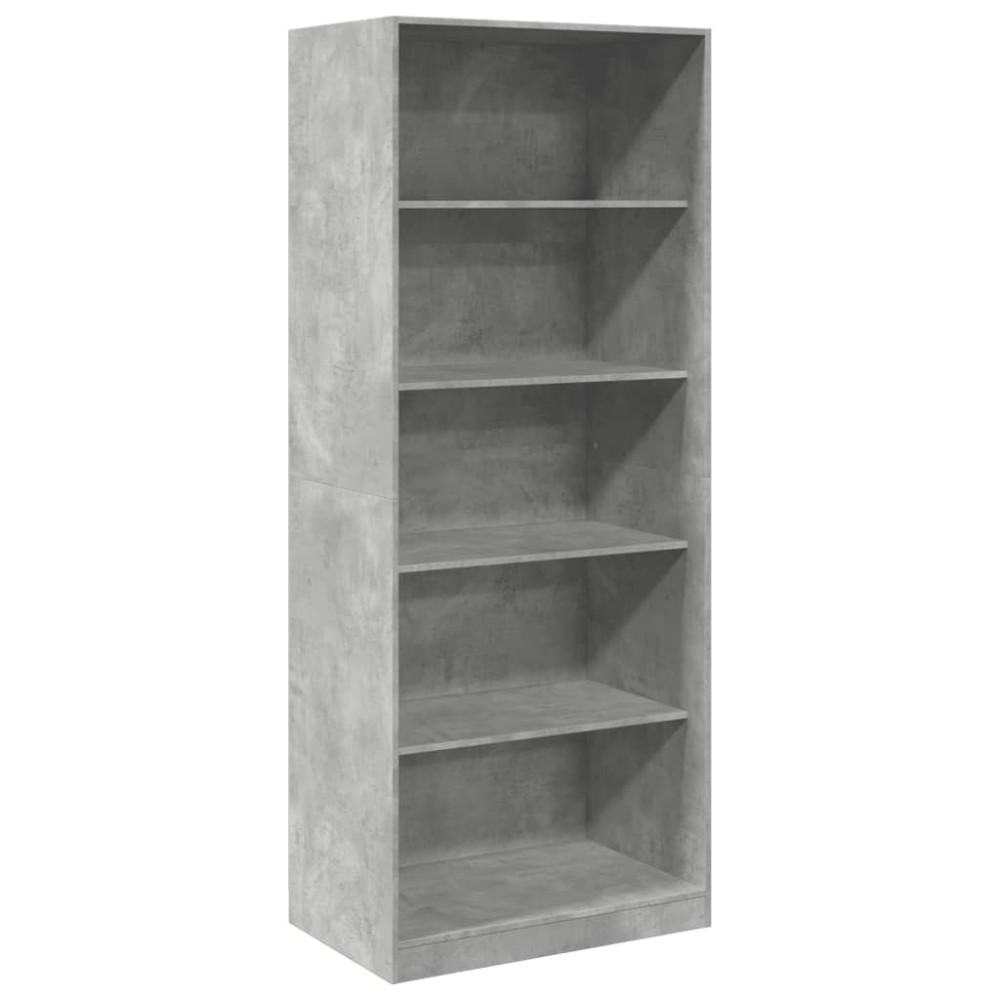vidaXL Șifonier, gri beton, 80x50x200 cm, lemn prelucrat