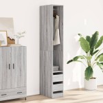 vidaXL Șifonier, gri sonoma, 30x50x200, lemn prelucrat vidaXL Șifonier, gri sonoma, 30x50x200, lemn prelucrat