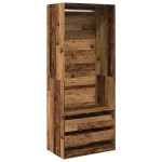 vidaXL Șifonier, lemn vechi, 80x50x200 cm, lemn prelucrat vidaXL Șifonier, lemn vechi, 80x50x200 cm, lemn prelucrat