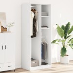 vidaXL Șifonier, alb, 80x50x200 cm, lemn prelucrat vidaXL Șifonier, alb, 80x50x200 cm, lemn prelucrat