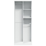 vidaXL Șifonier, alb, 80x50x200 cm, lemn prelucrat vidaXL Șifonier, alb, 80x50x200 cm, lemn prelucrat