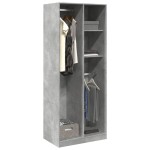 vidaXL Șifonier, gri beton, 80x50x200 cm, lemn prelucrat vidaXL Șifonier, gri beton, 80x50x200 cm, lemn prelucrat