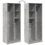 vidaXL Șifonier, gri beton, 80x50x200 cm, lemn prelucrat vidaXL Șifonier, gri beton, 80x50x200 cm, lemn prelucrat