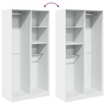 vidaXL Șifonier, alb, 100x50x200 cm, PAL vidaXL Șifonier, alb, 100x50x200 cm, PAL