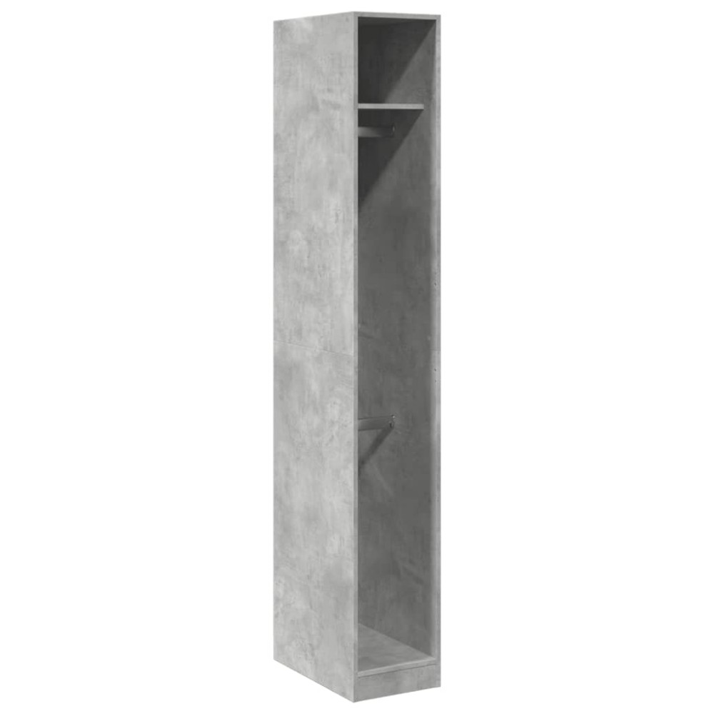 vidaXL Șifonier, gri beton, 30x50x200 cm, lemn prelucrat