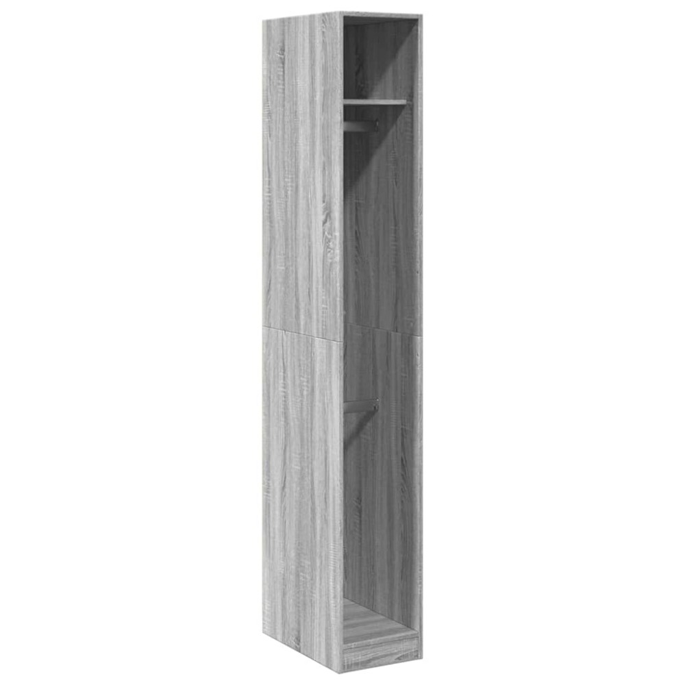 vidaXL Șifonier, gri sonoma, 30x50x200, lemn prelucrat