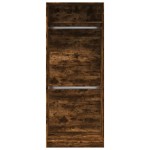 vidaXL Șifonier, stejar fumuriu, 80x50x200 cm, lemn prelucrat
