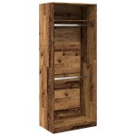 vidaXL Șifonier, lemn vechi, 80x50x200 cm, lemn prelucrat vidaXL Șifonier, lemn vechi, 80x50x200 cm, lemn prelucrat