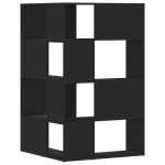 vidaXL Bibliotecă 4 niveluri, negru, 85x85x140 cm, lemn prelucrat vidaXL Bibliotecă 4 niveluri, negru, 85x85x140 cm, lemn prelucrat