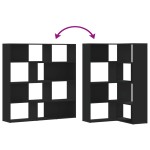 vidaXL Bibliotecă 4 niveluri, negru, 85x85x140 cm, lemn prelucrat vidaXL Bibliotecă 4 niveluri, negru, 85x85x140 cm, lemn prelucrat