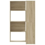 vidaXL Bibliotecă de colț cu 4 niveluri stejar sonoma 85x85x140cm lemn