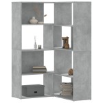 vidaXL Bibliotecă 4 niveluri gri beton 85x85x140 cm lemn prelucrat vidaXL Bibliotecă 4 niveluri gri beton 85x85x140 cm lemn prelucrat