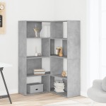 vidaXL Bibliotecă 4 niveluri gri beton 85x85x140 cm lemn prelucrat vidaXL Bibliotecă 4 niveluri gri beton 85x85x140 cm lemn prelucrat