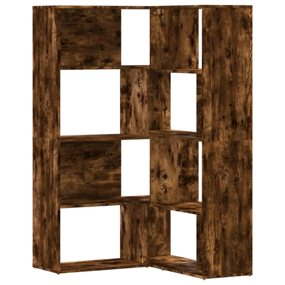 vidaXL Bibliotecă 4 niveluri stejar fumuriu 85x85x140cm lemn prelucrat