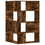 vidaXL Bibliotecă 4 niveluri stejar fumuriu 85x85x140cm lemn prelucrat vidaXL Bibliotecă 4 niveluri stejar fumuriu 85x85x140cm lemn prelucrat