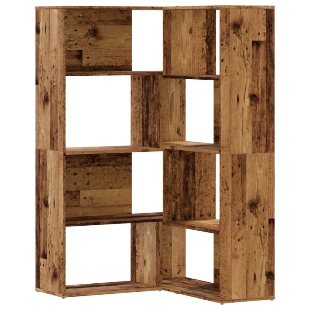 vidaXL Bibliotecă 4 niveluri lemn vechi 85x85x140 cm lemn prelucrat