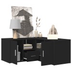vidaXL Dulap de colț, negru, 160x40x45 cm, lemn prelucrat vidaXL Dulap de colț, negru, 160x40x45 cm, lemn prelucrat