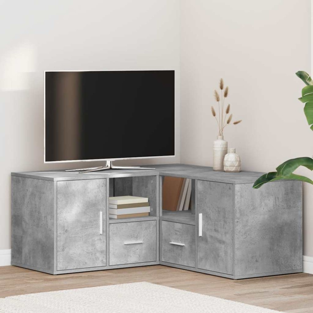 vidaXL Dulap de colț, gri beton, 160x40x45 cm, lemn prelucrat