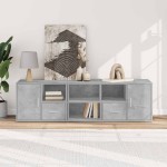 vidaXL Dulap de colț, gri beton, 160x40x45 cm, lemn prelucrat vidaXL Dulap de colț, gri beton, 160x40x45 cm, lemn prelucrat