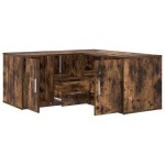 vidaXL Dulap colțar, stejar fumuriu, 160x40x45 cm, lemn prelucrat