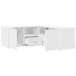 vidaXL Dulap de colț, alb, 200x40x45 cm, lemn prelucrat vidaXL Dulap de colț, alb, 200x40x45 cm, lemn prelucrat