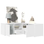 vidaXL Dulap de colț, alb, 200x40x45 cm, lemn prelucrat vidaXL Dulap de colț, alb, 200x40x45 cm, lemn prelucrat