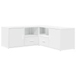 vidaXL Dulap de colț, alb, 200x40x45 cm, lemn prelucrat vidaXL Dulap de colț, alb, 200x40x45 cm, lemn prelucrat