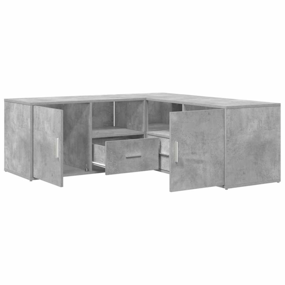 vidaXL Dulap de colț, gri beton, 200x40x45 cm, lemn prelucrat