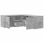 vidaXL Dulap de colț, gri beton, 200x40x45 cm, lemn prelucrat vidaXL Dulap de colț, gri beton, 200x40x45 cm, lemn prelucrat