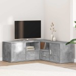 vidaXL Dulap de colț, gri beton, 200x40x45 cm, lemn prelucrat vidaXL Dulap de colț, gri beton, 200x40x45 cm, lemn prelucrat