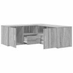 vidaXL Dulap colțar, gri sonoma, 200x40x45 cm, lemn prelucrat vidaXL Dulap colțar, gri sonoma, 200x40x45 cm, lemn prelucrat