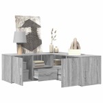 vidaXL Dulap colțar, gri sonoma, 200x40x45 cm, lemn prelucrat vidaXL Dulap colțar, gri sonoma, 200x40x45 cm, lemn prelucrat