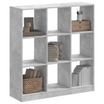 vidaXL Bibliotecă, gri beton, 102x32x108 cm, lemn prelucrat vidaXL Bibliotecă, gri beton, 102x32x108 cm, lemn prelucrat