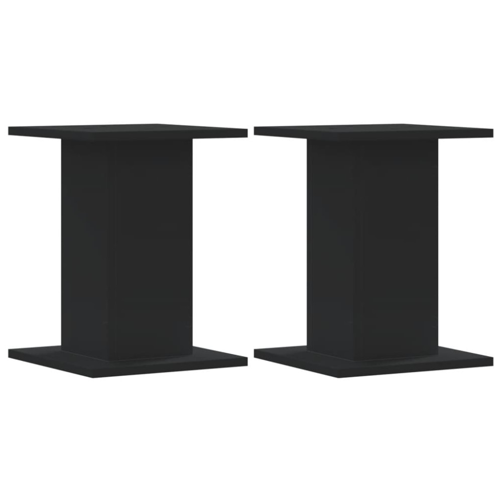 vidaXL Suporturi de plante 2 buc. negru 30x30x40 cm lemn prelucrat
