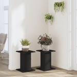 vidaXL Suporturi de plante 2 buc. negru 30x30x40 cm lemn prelucrat vidaXL Suporturi de plante 2 buc. negru 30x30x40 cm lemn prelucrat
