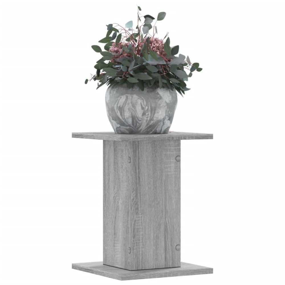 vidaXL Suporturi de plante 2 buc. gri sonoma 30x30x40 lemn prelucrat