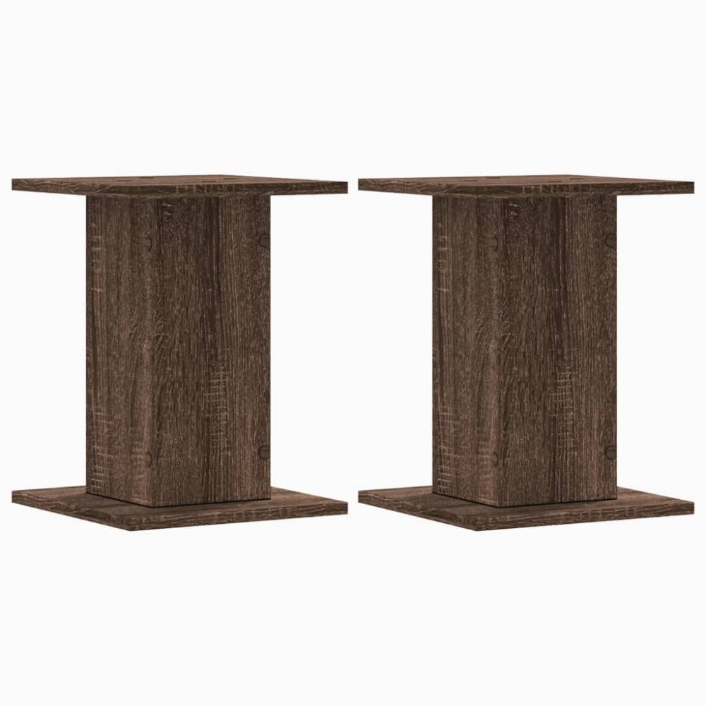 vidaXL Suporturi plante 2 buc. stejar maro 30x30x40 cm lemn prelucrat