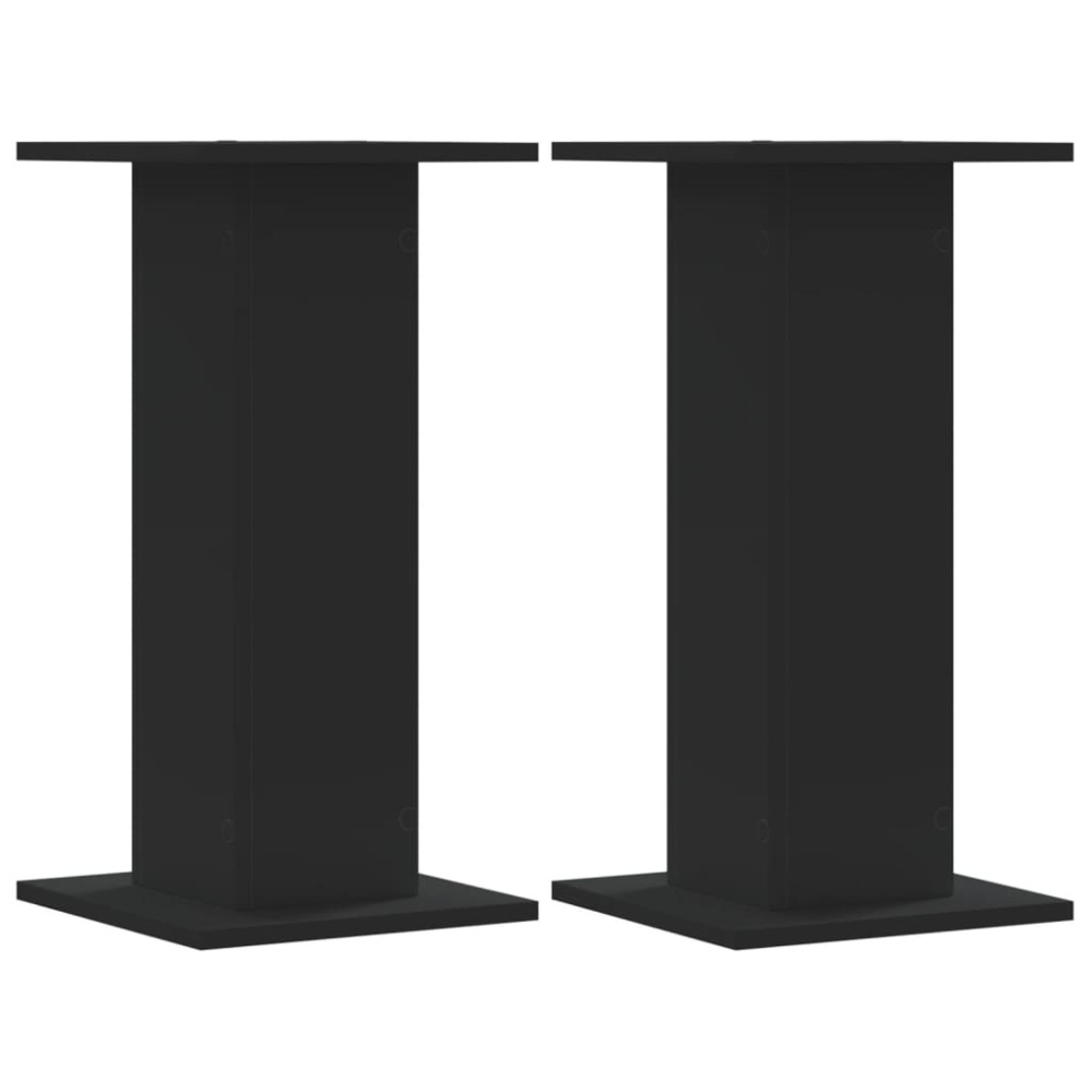 vidaXL Suporturi de plante, 2 buc., negru, 30x30x60 cm, lemn prelucrat