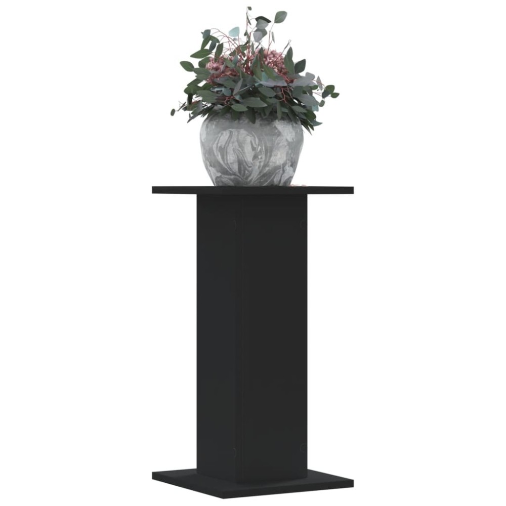 vidaXL Suporturi de plante, 2 buc., negru, 30x30x60 cm, lemn prelucrat