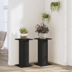 vidaXL Suporturi de plante, 2 buc., negru, 30x30x60 cm, lemn prelucrat vidaXL Suporturi de plante, 2 buc., negru, 30x30x60 cm, lemn prelucrat