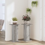 vidaXL Suporturi de plante 2 buc. gri sonoma 30x30x60cm lemn prelucrat vidaXL Suporturi de plante 2 buc. gri sonoma 30x30x60cm lemn prelucrat