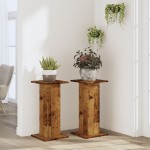 vidaXL Suporturi de plante 2 buc. lemn vechi 30x30x60cm lemn prelucrat vidaXL Suporturi de plante 2 buc. lemn vechi 30x30x60cm lemn prelucrat