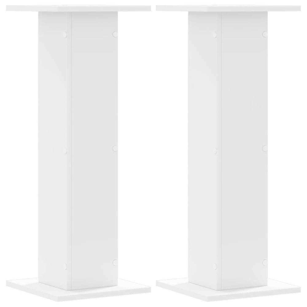 vidaXL Suporturi de plante, 2 buc., alb, 30x30x80 cm, lemn prelucrat