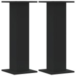 vidaXL Suporturi de plante, 2 buc., negru, 30x30x80 cm, lemn prelucrat vidaXL Suporturi de plante, 2 buc., negru, 30x30x80 cm, lemn prelucrat