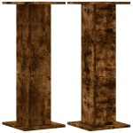 vidaXL Suporturi de plante 2 buc. stejar fumuriu 30x30x80 cm lemn vidaXL Suporturi de plante 2 buc. stejar fumuriu 30x30x80 cm lemn
