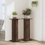vidaXL Suporturi plante 2 buc. maro stejar 30x30x80 cm lemn prelucrat vidaXL Suporturi plante 2 buc. maro stejar 30x30x80 cm lemn prelucrat