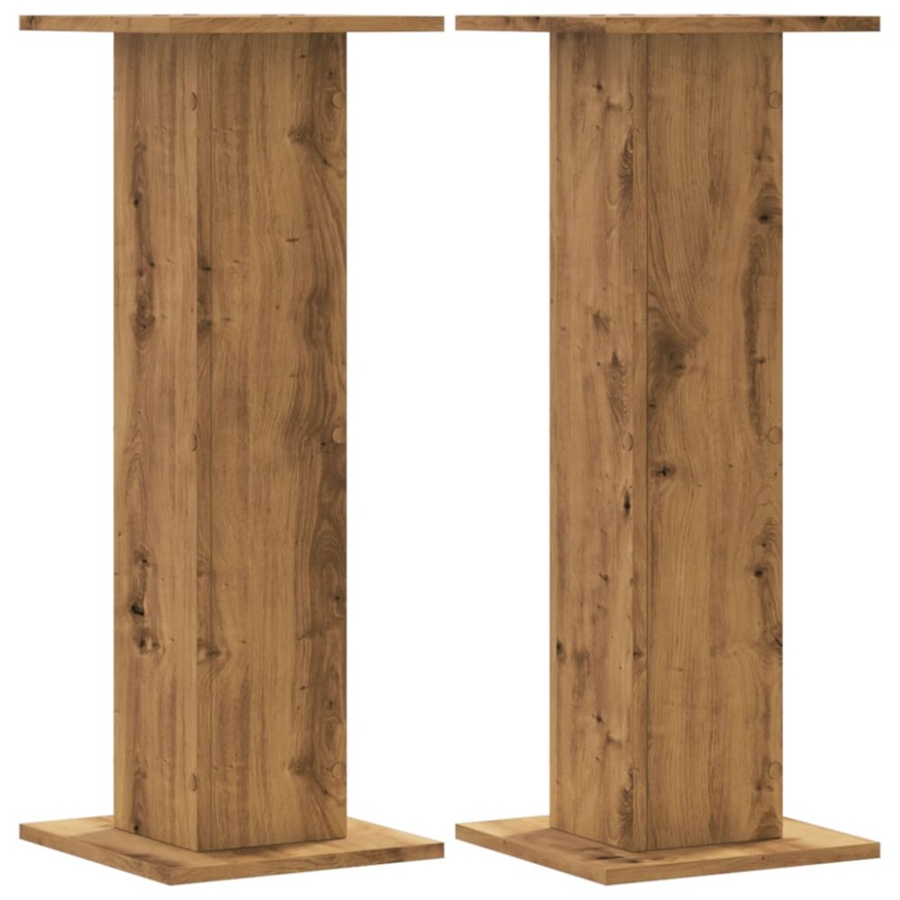 vidaXL Suporturi de plante, 2 buc., stejar artizanal, 30x30x80cm, lemn