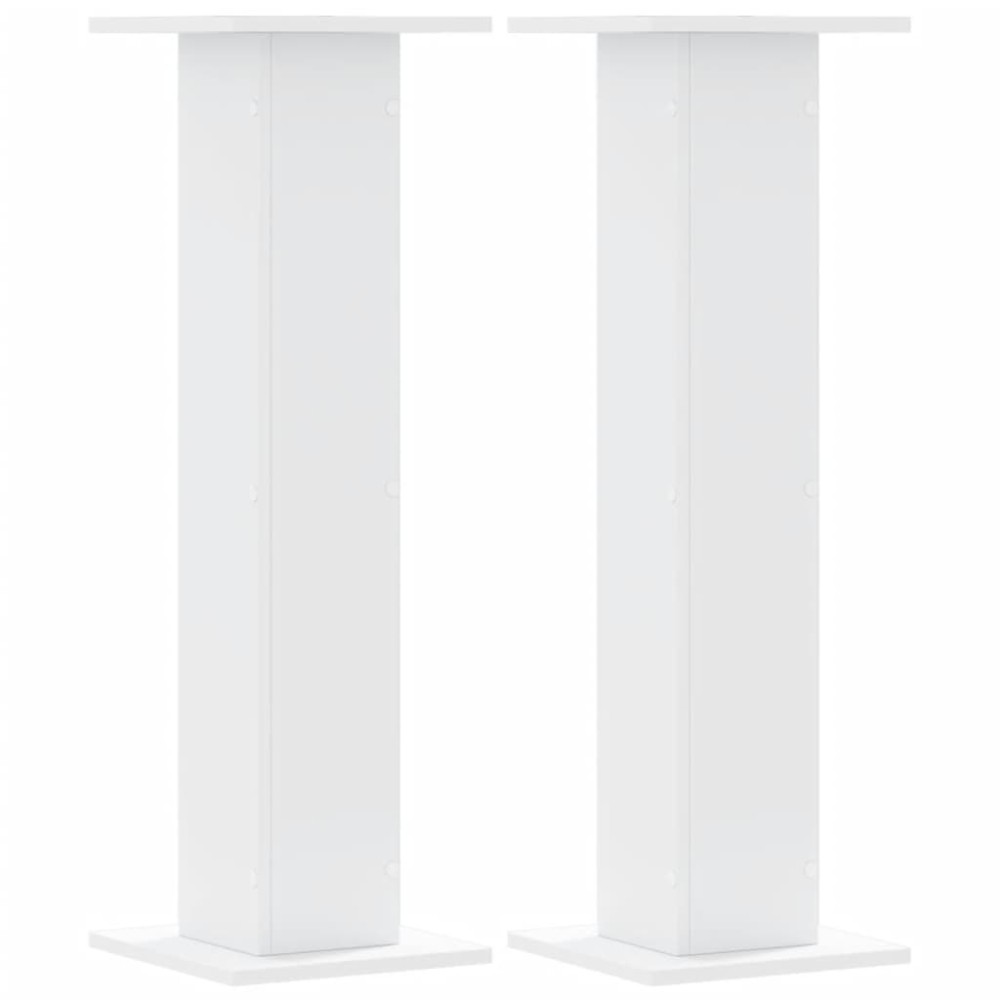vidaXL Suporturi de plante, 2 buc., alb, 30x30x95 cm, lemn prelucrat