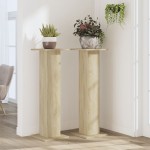 vidaXL Suporturi plante 2 buc. stejar sonoma 30x30x95cm lemn prelucrat vidaXL Suporturi plante 2 buc. stejar sonoma 30x30x95cm lemn prelucrat