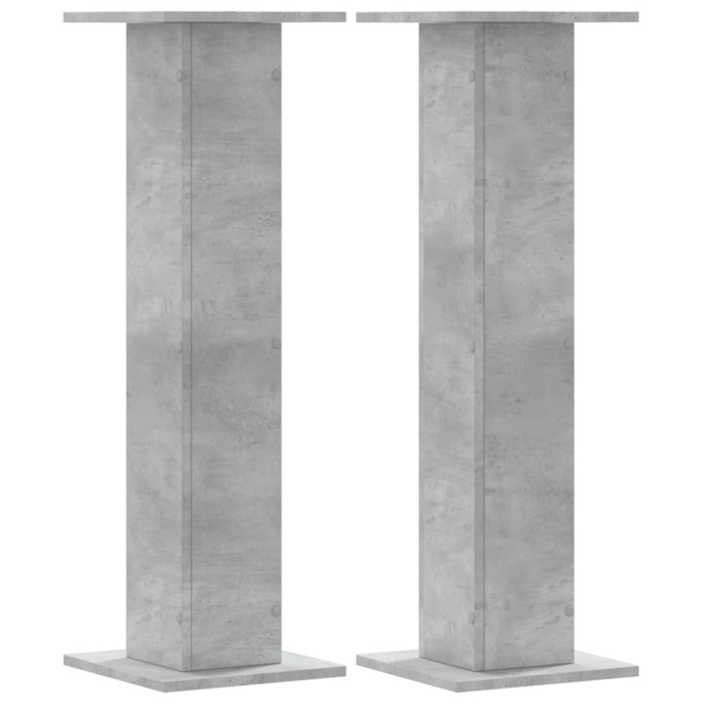 vidaXL Suport de plante, 2 buc., gri beton, 30x30x95 cm lemn prelucrat